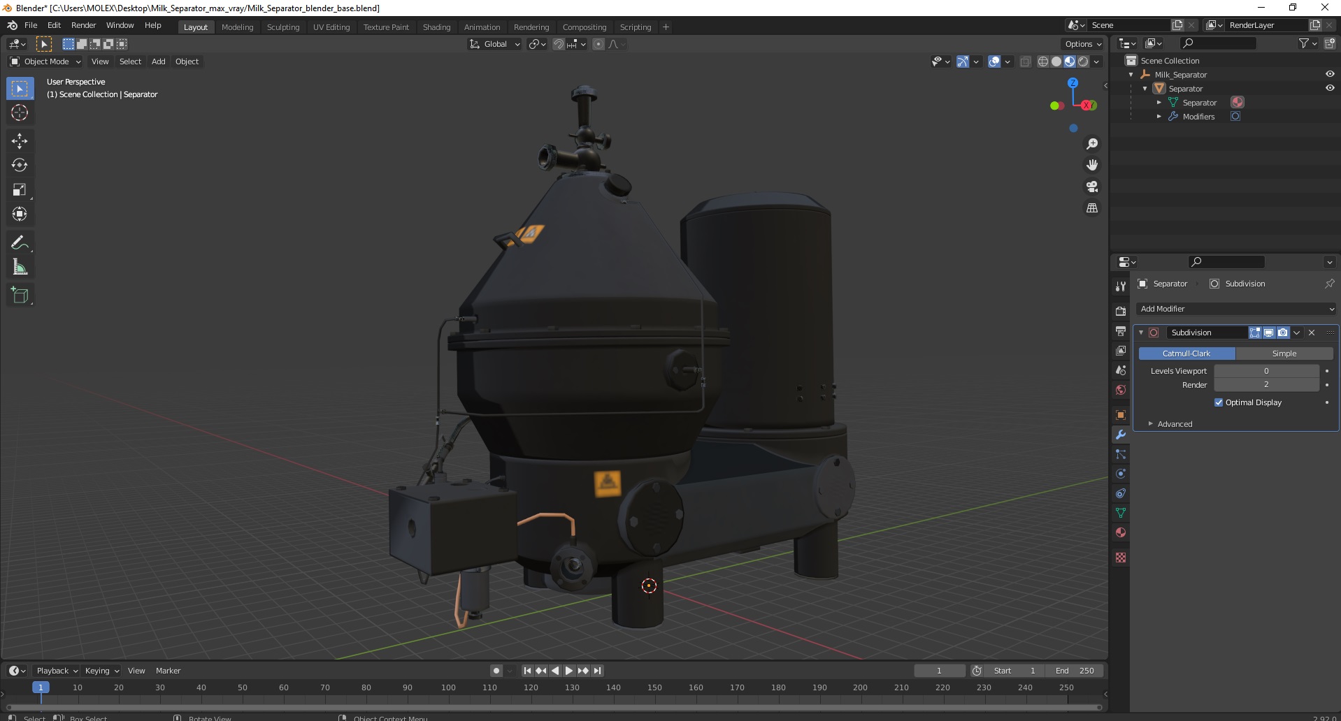 Milk Separator 3D model