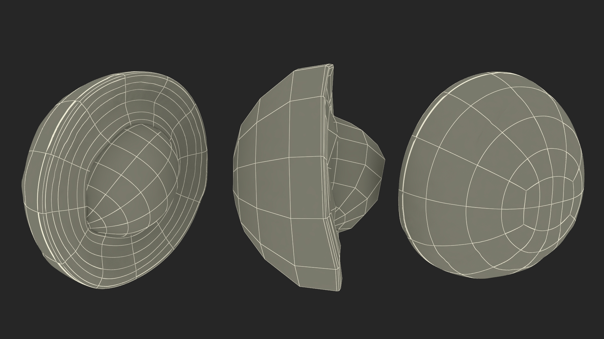 Half Peeled Longan Fruit 3D model