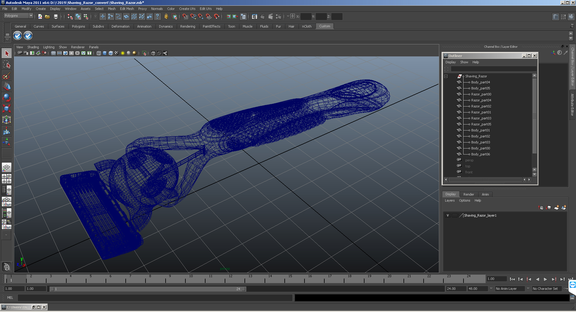 3D Shaving Razor model