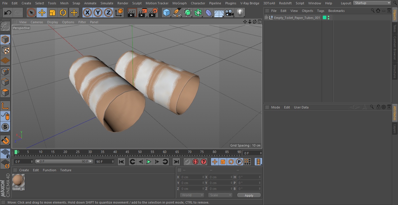 Empty Toilet Paper Tubes 3D model