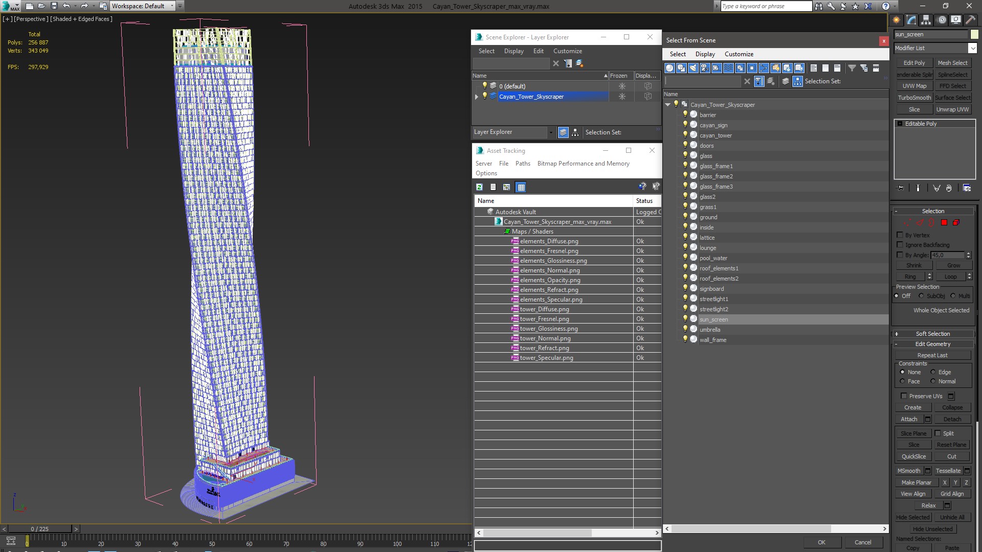 3D Twisted Skyscraper model
