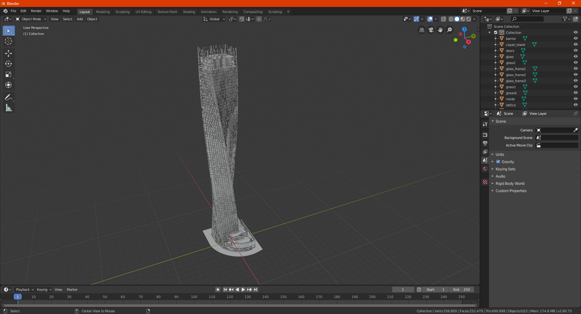 3D Twisted Skyscraper model