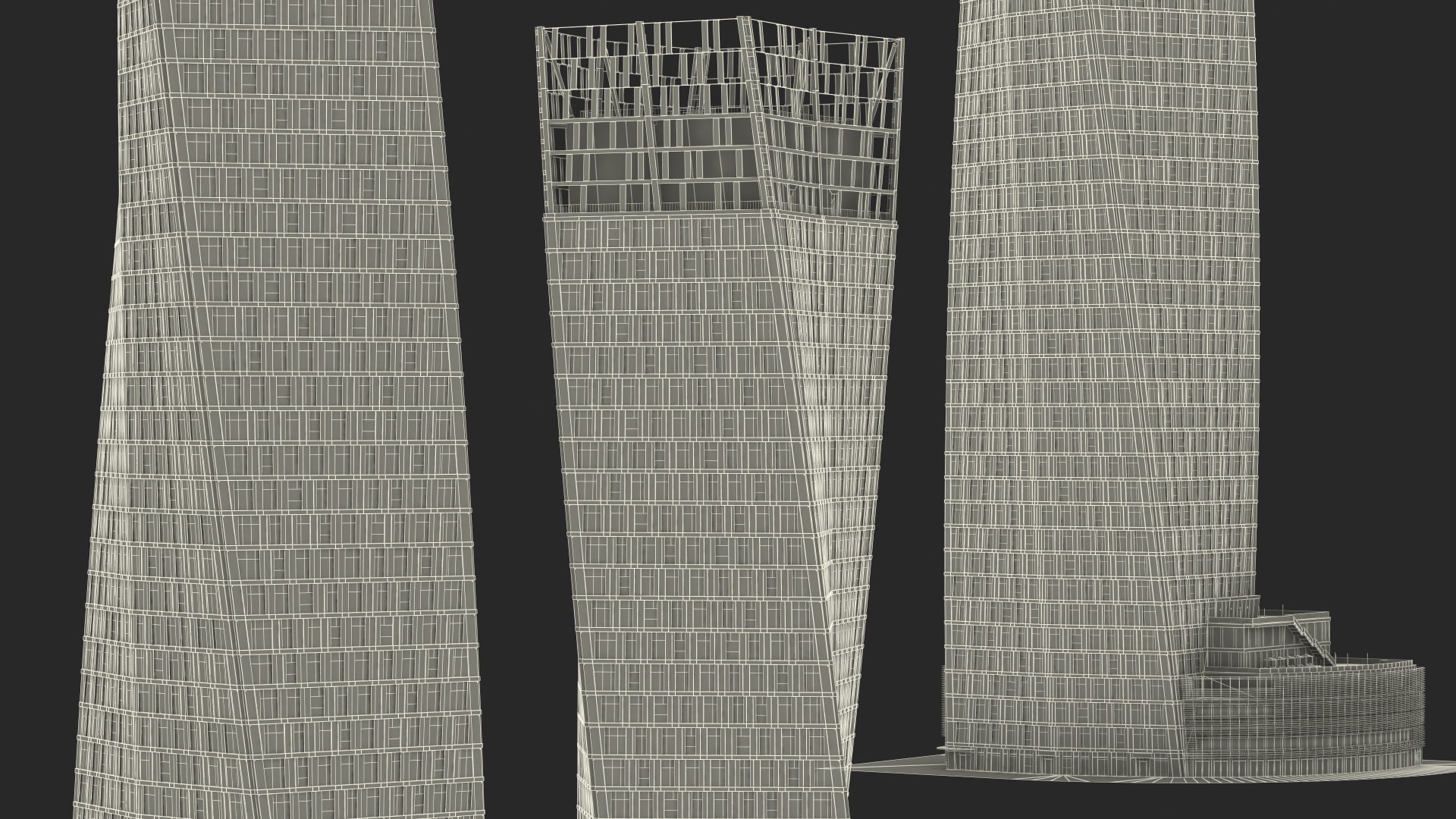 3D Twisted Skyscraper model