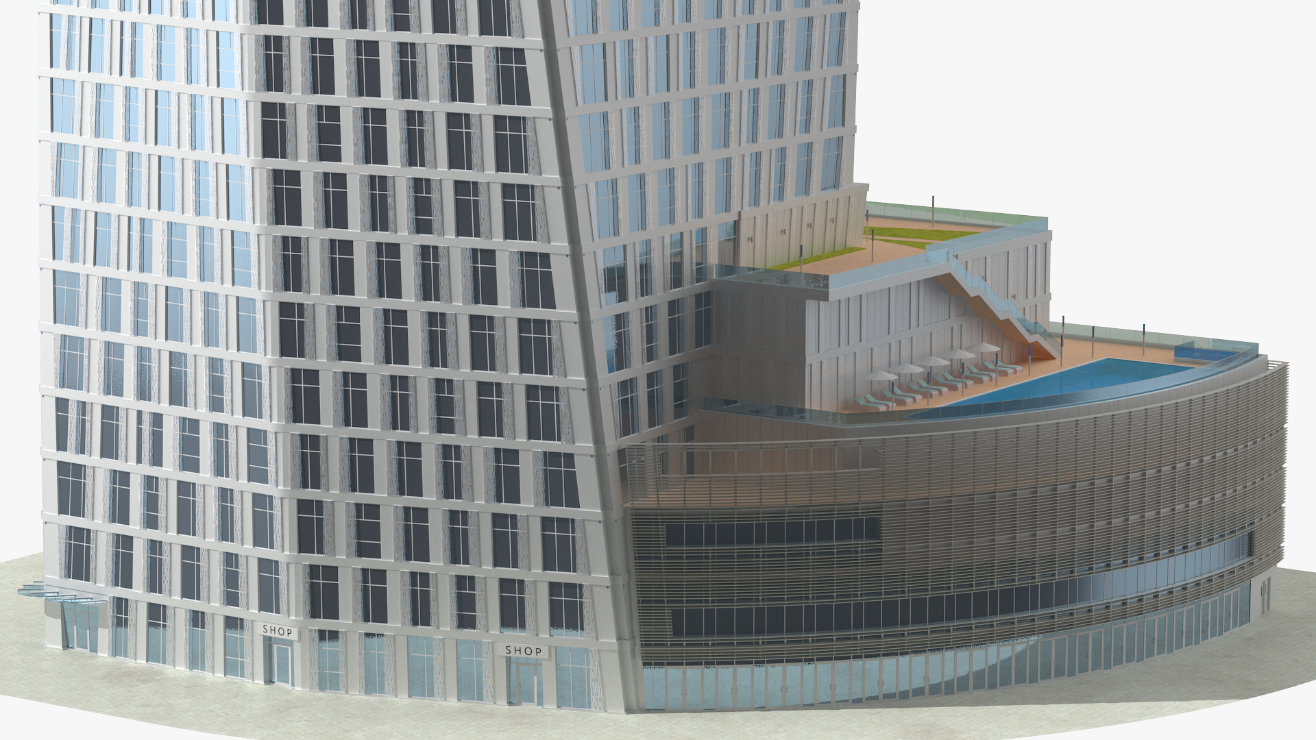 3D Twisted Skyscraper model