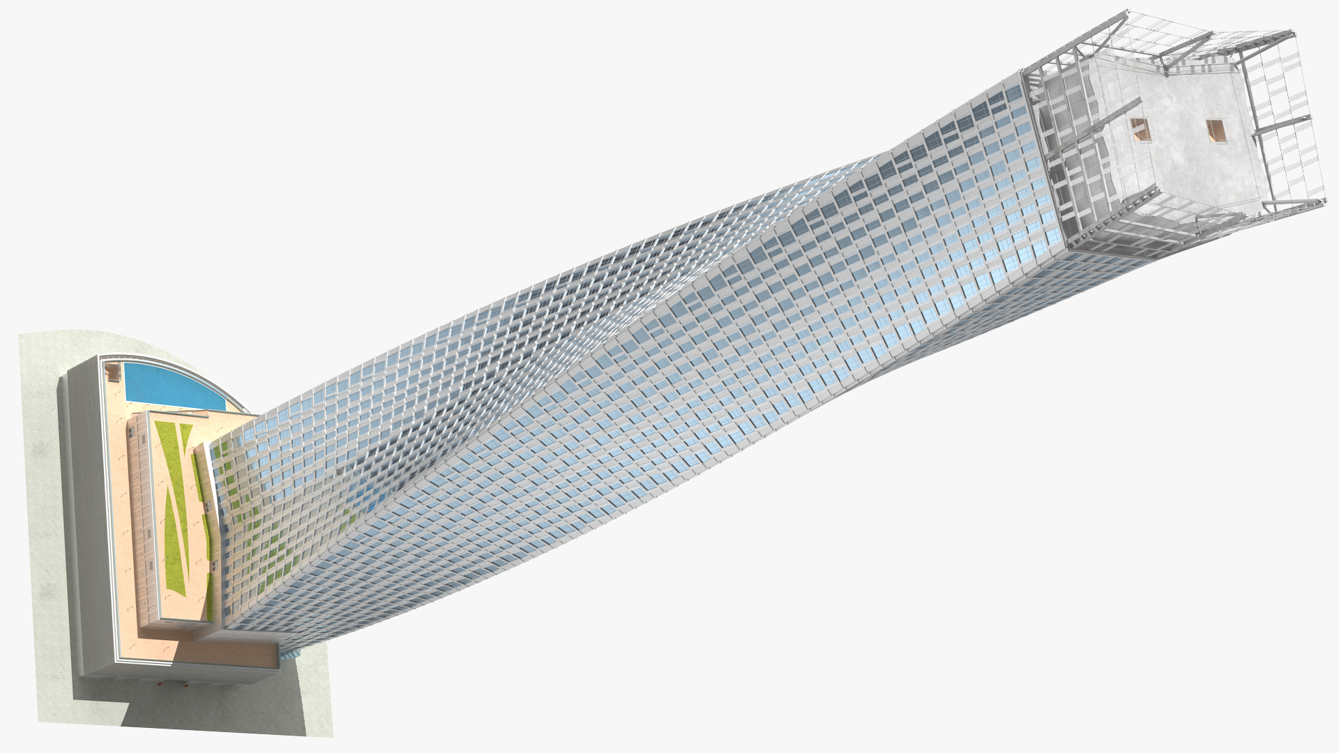 3D Twisted Skyscraper model