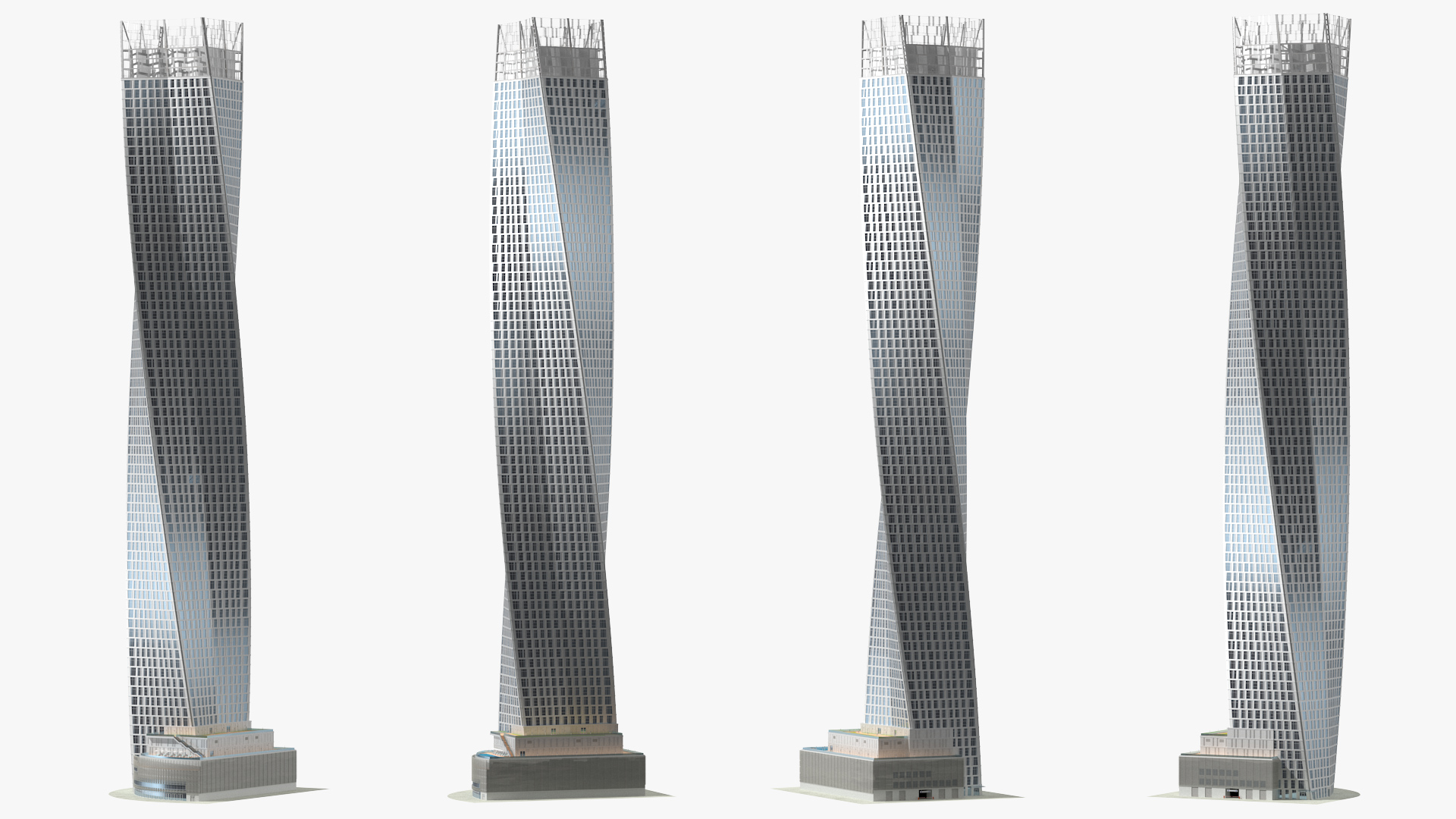 3D Twisted Skyscraper model
