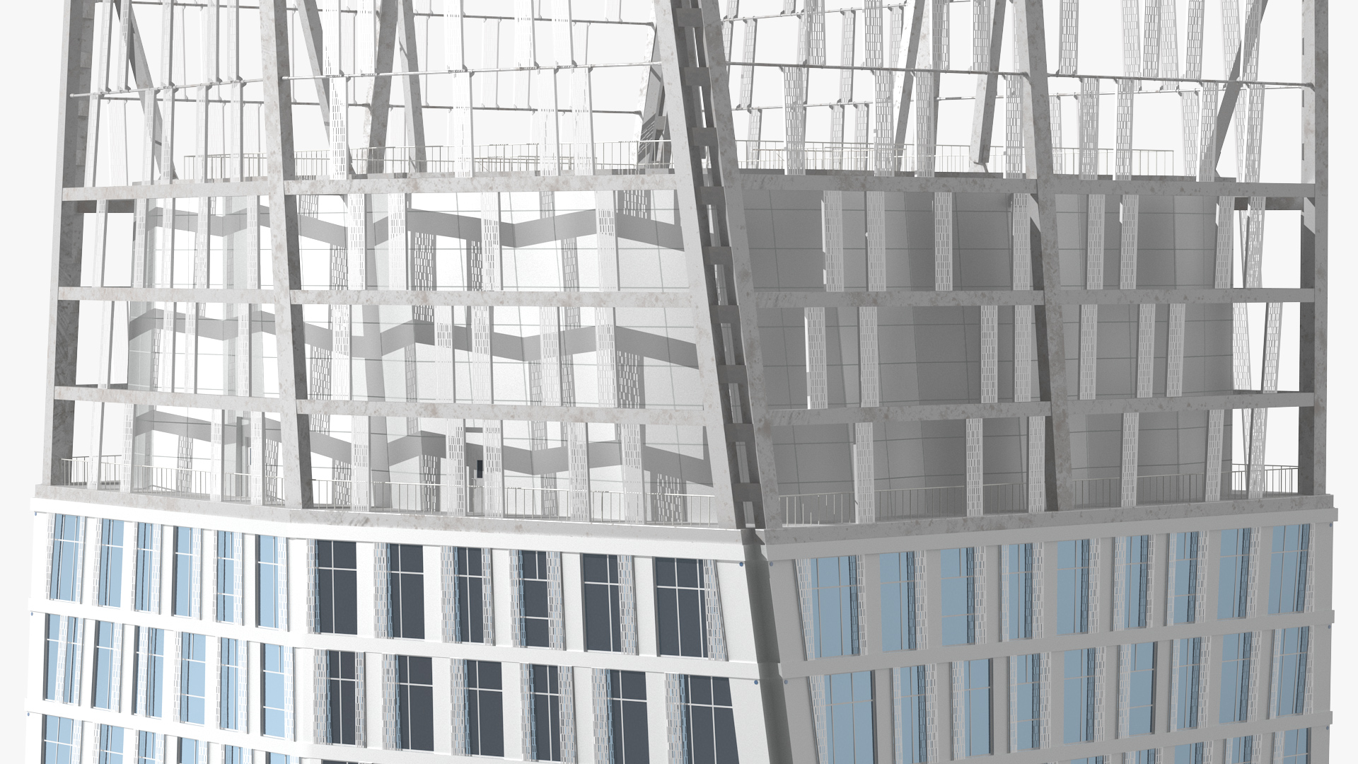 3D Twisted Skyscraper model