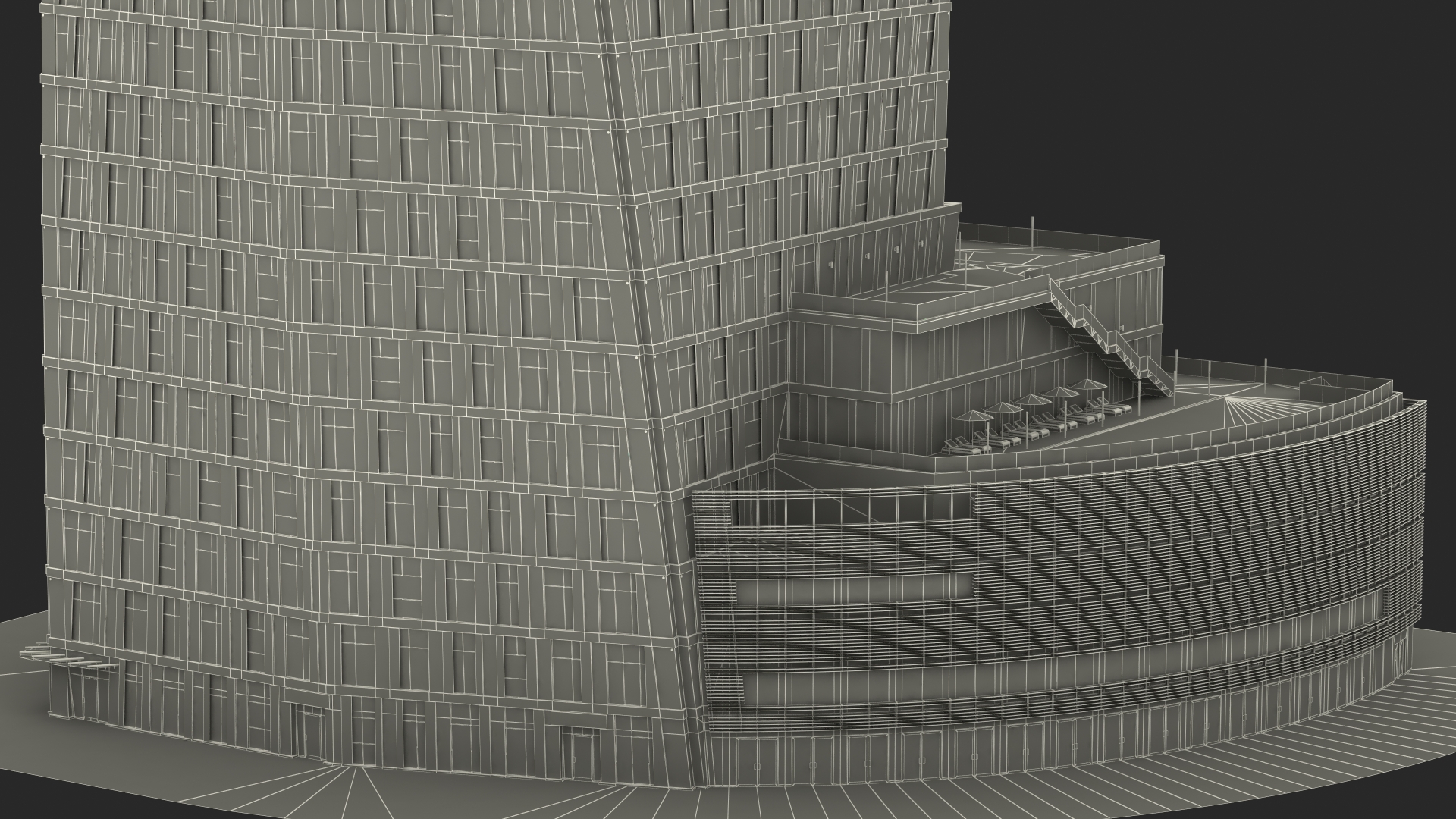 3D Twisted Skyscraper model