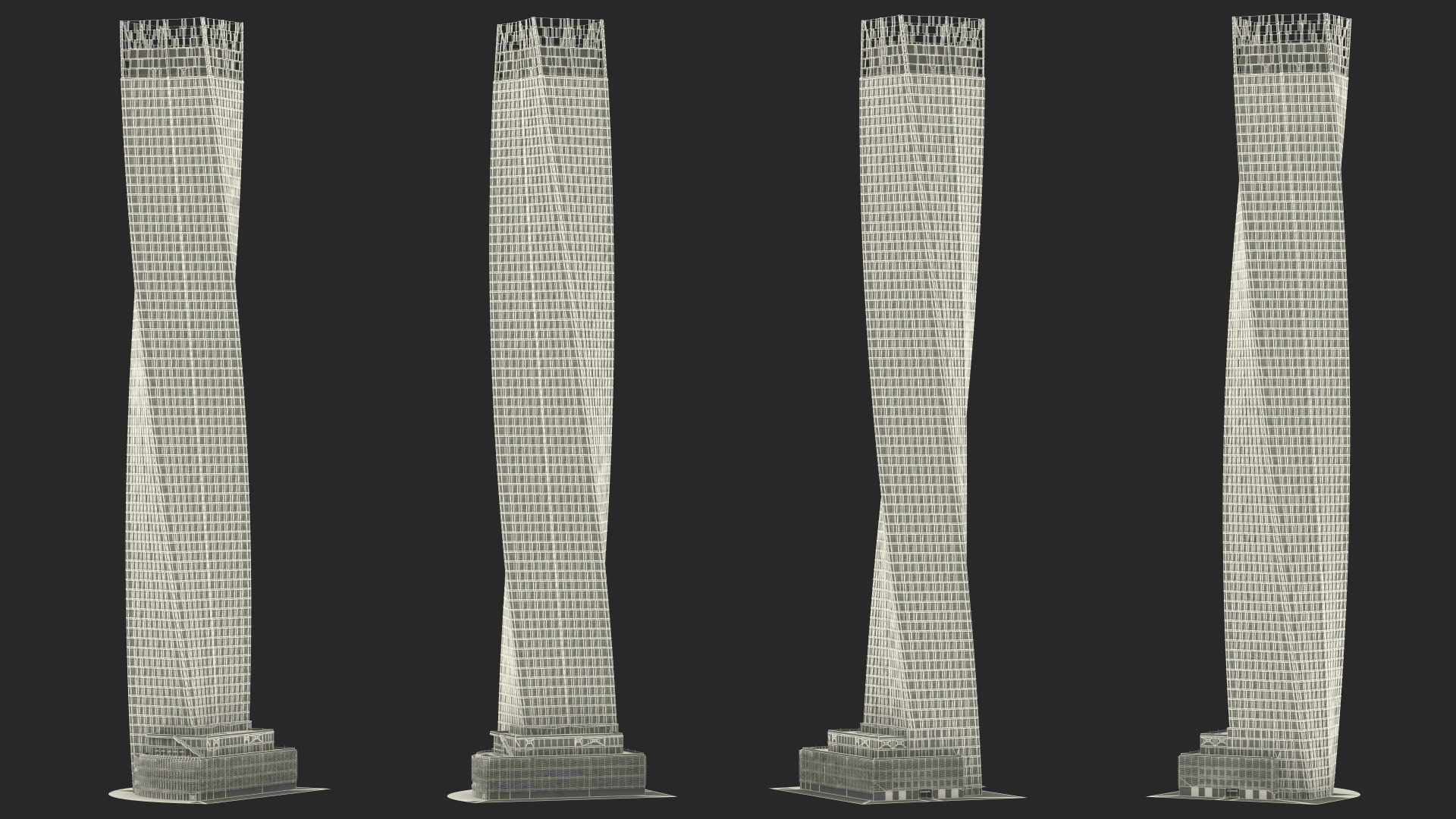 3D Twisted Skyscraper model