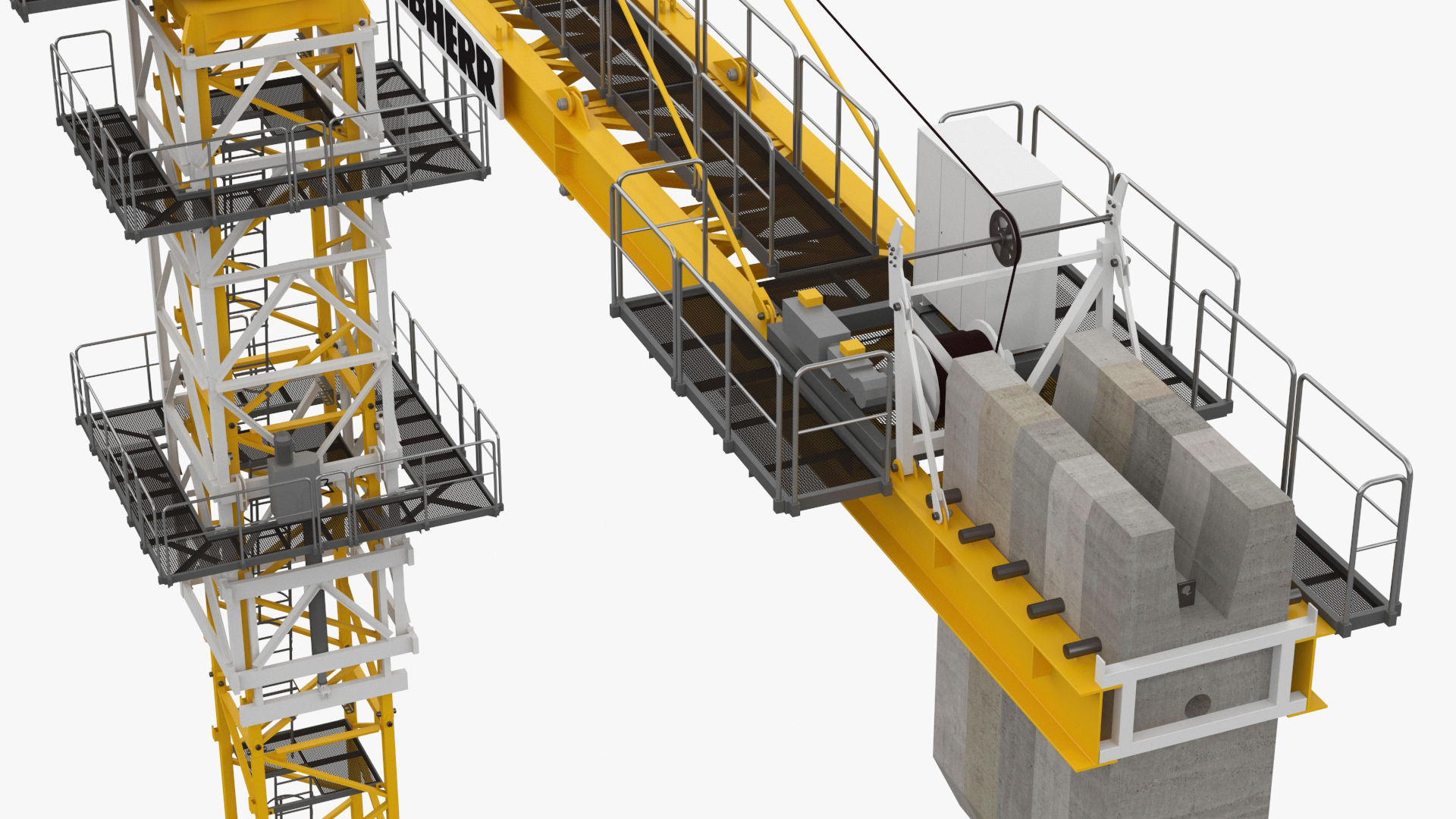 3D Construction Tower Crane Liebherr model