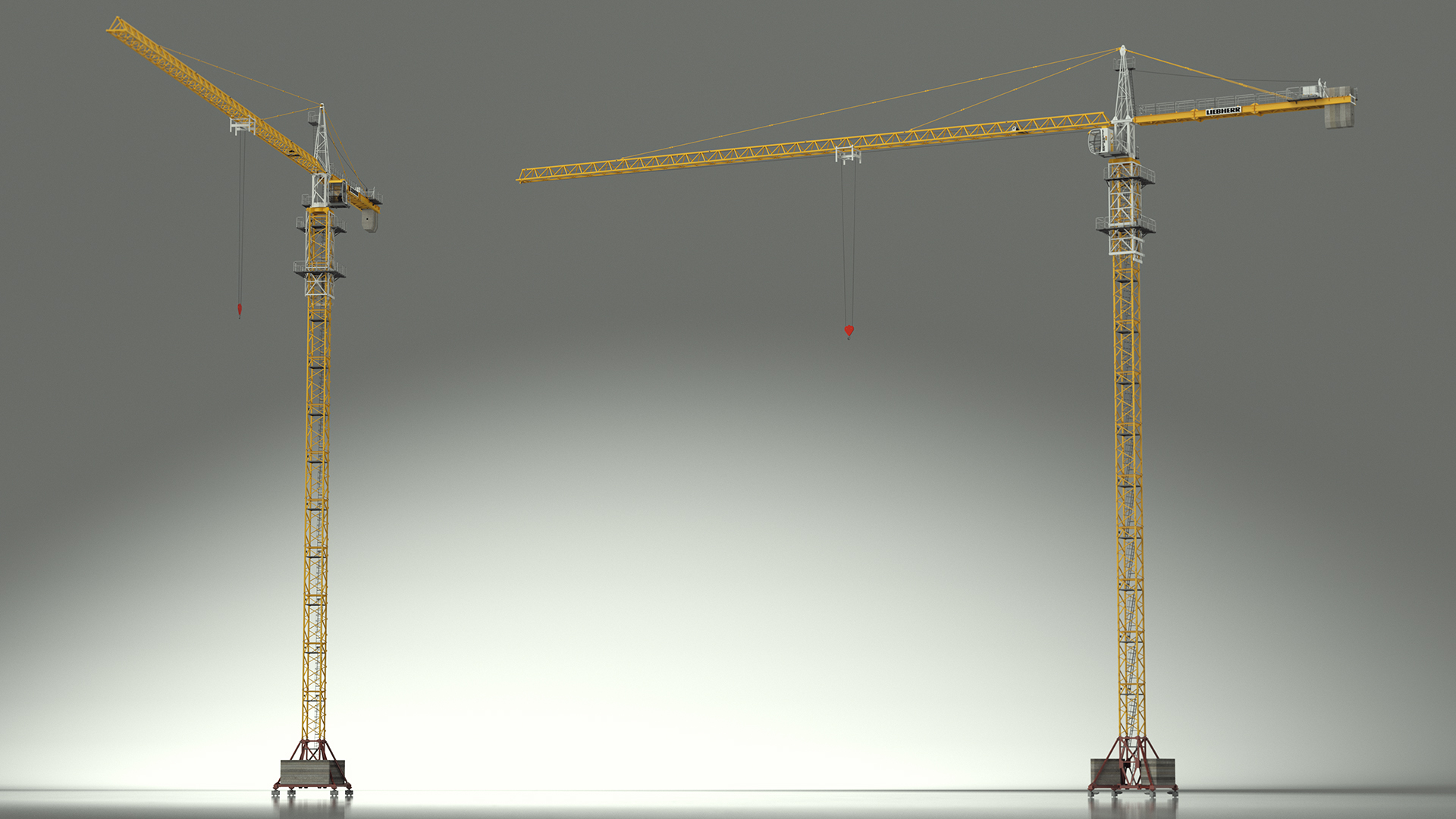 3D Construction Tower Crane Liebherr model