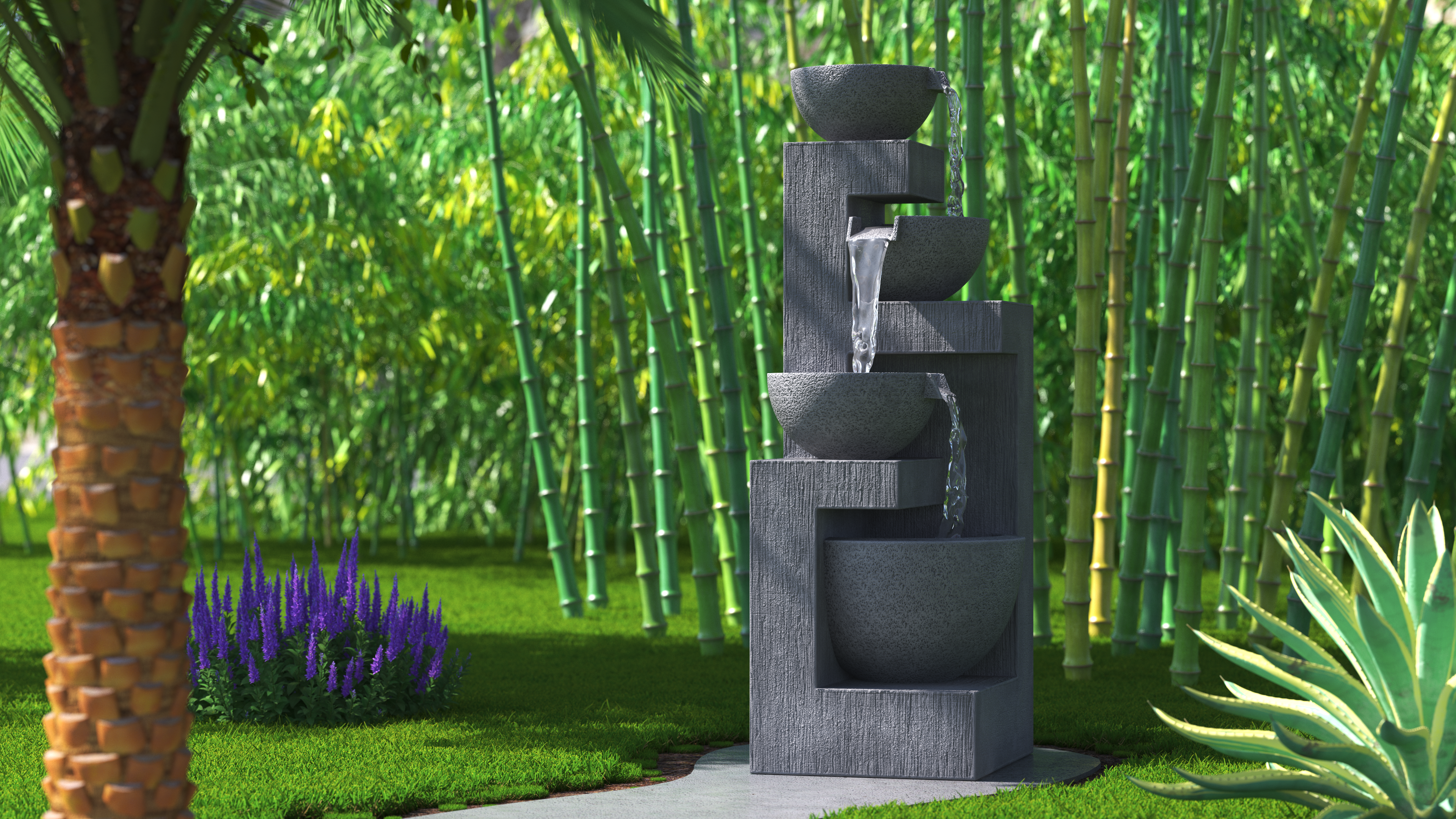 Three Tier Garden Fountain, view 6
