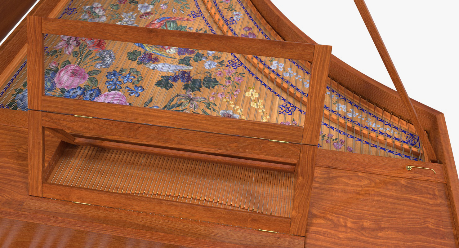 3D model Harpsichord Musical Instrument