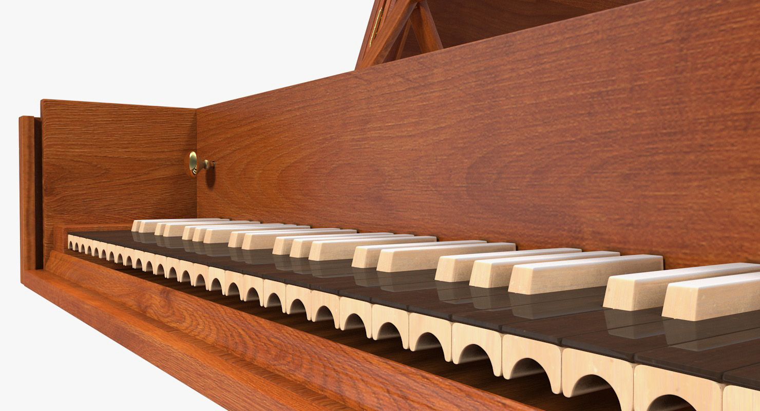3D model Harpsichord Musical Instrument