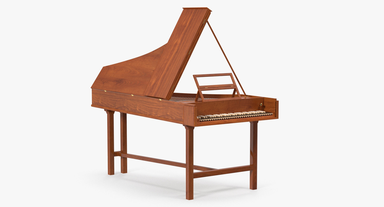 3D model Harpsichord Musical Instrument