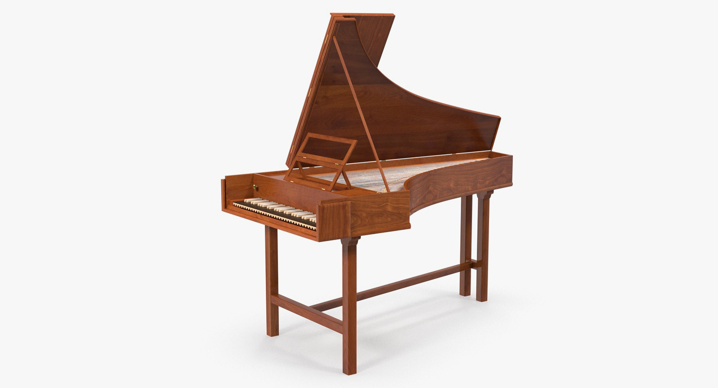 3D model Harpsichord Musical Instrument