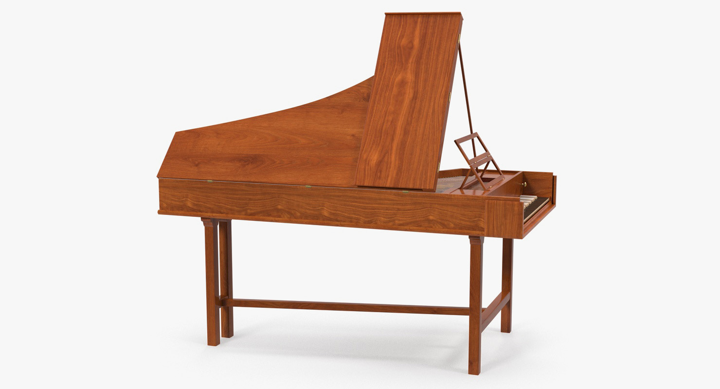 3D model Harpsichord Musical Instrument