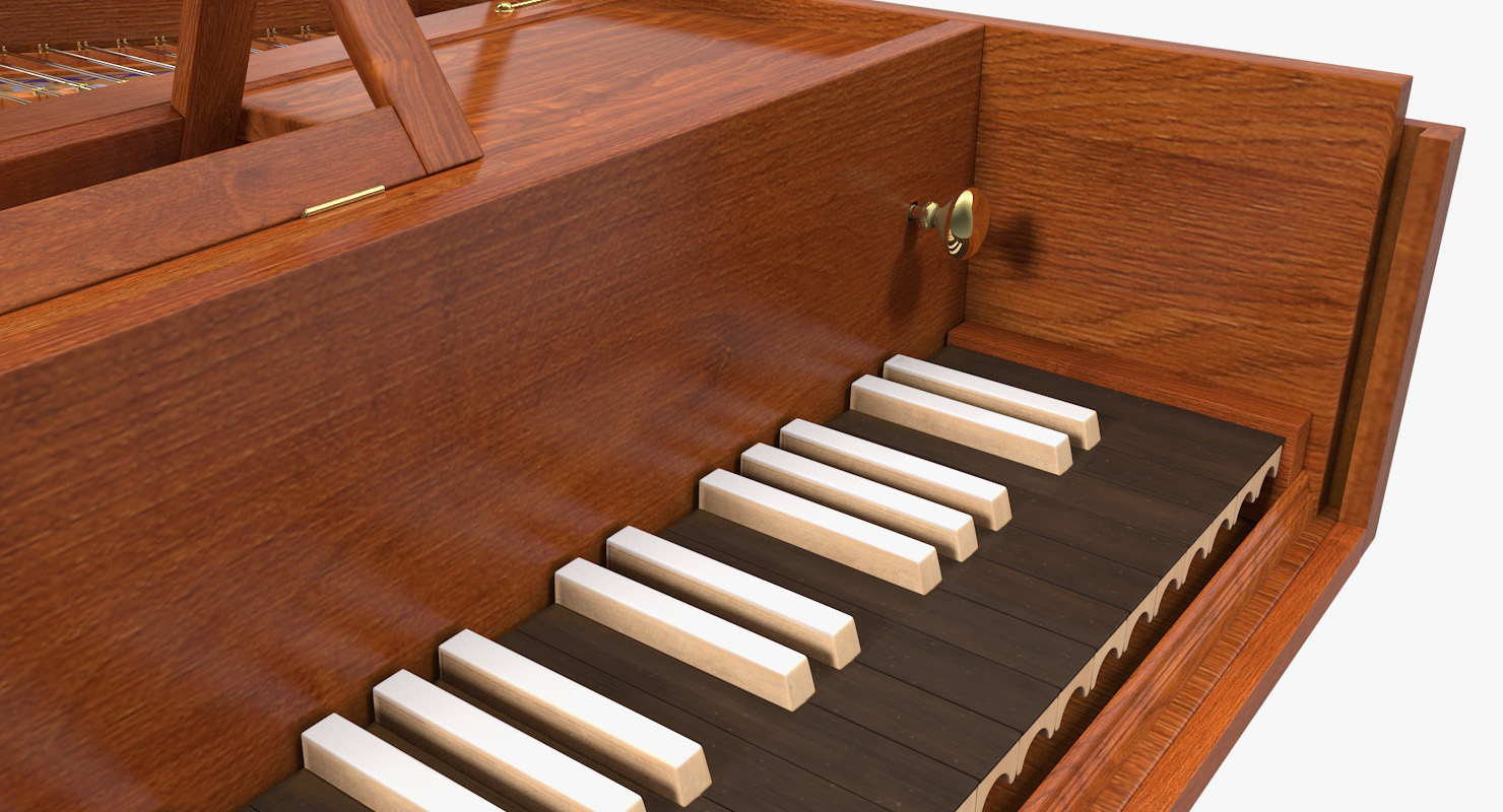 3D model Harpsichord Musical Instrument