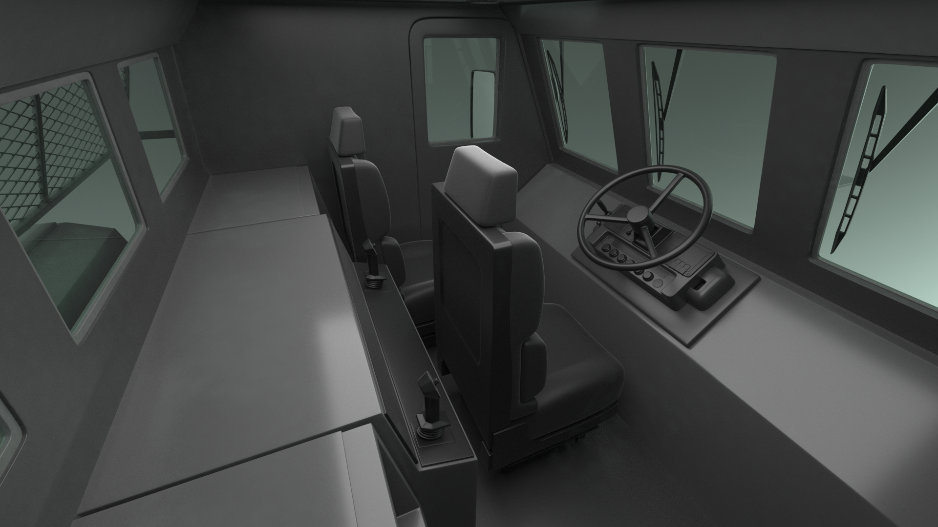 Mine Flail Vehicle Hydrema 910 Grey Rigged 3D