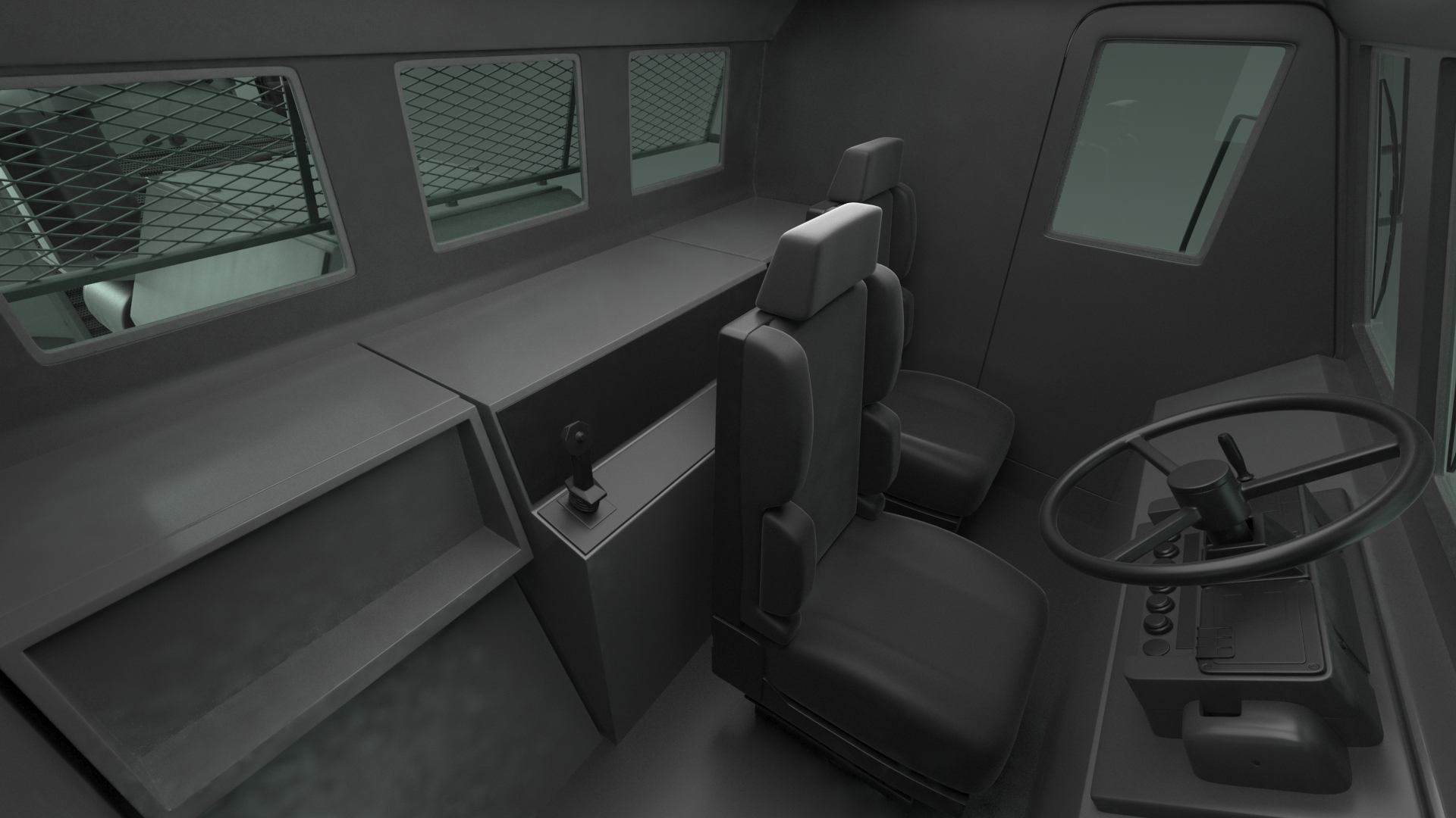 Mine Flail Vehicle Hydrema 910 Grey Rigged 3D
