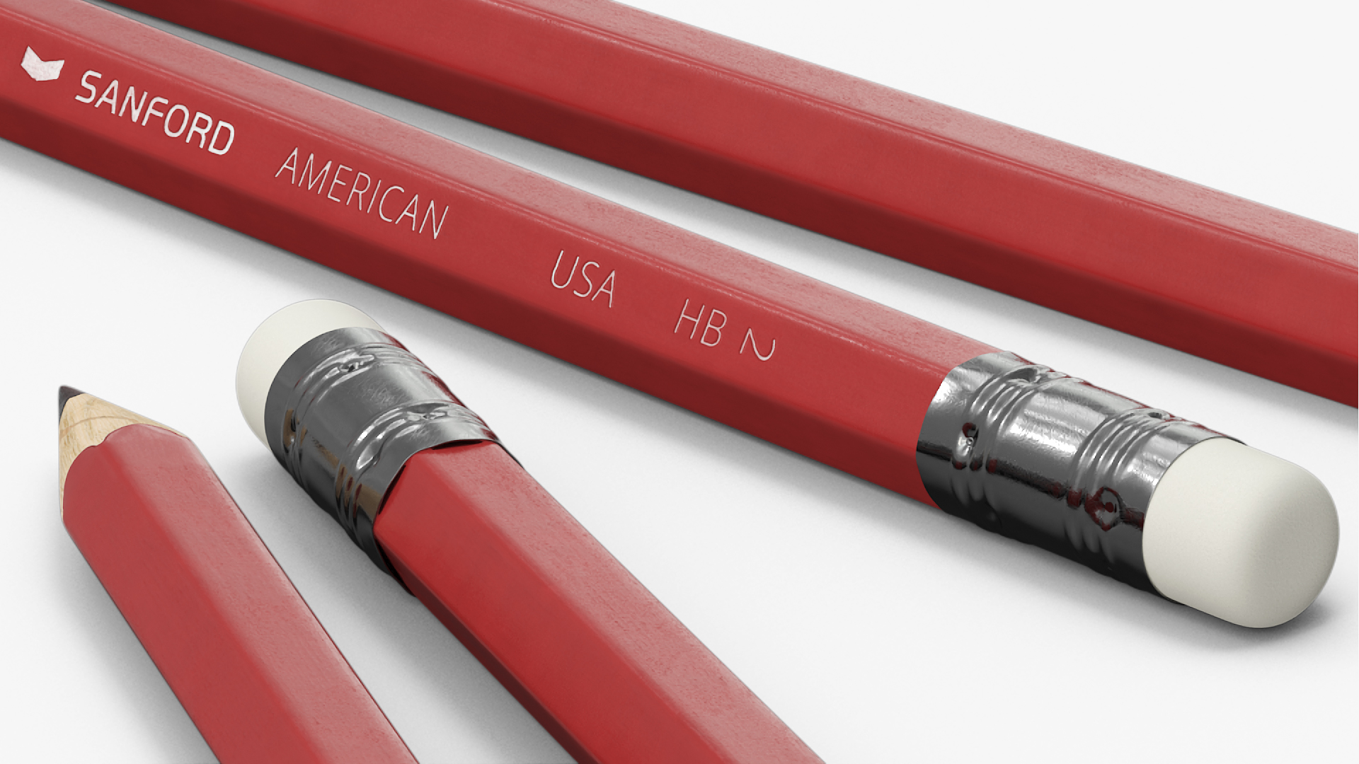 Sanford HB Graphite Pencils with Erasers Red - view 4