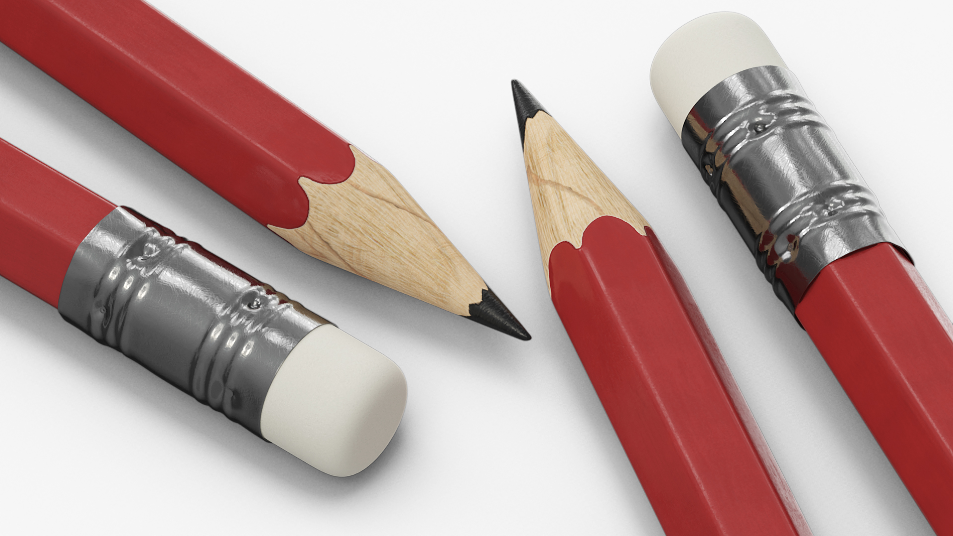 Sanford HB Graphite Pencils with Erasers Red - view 5