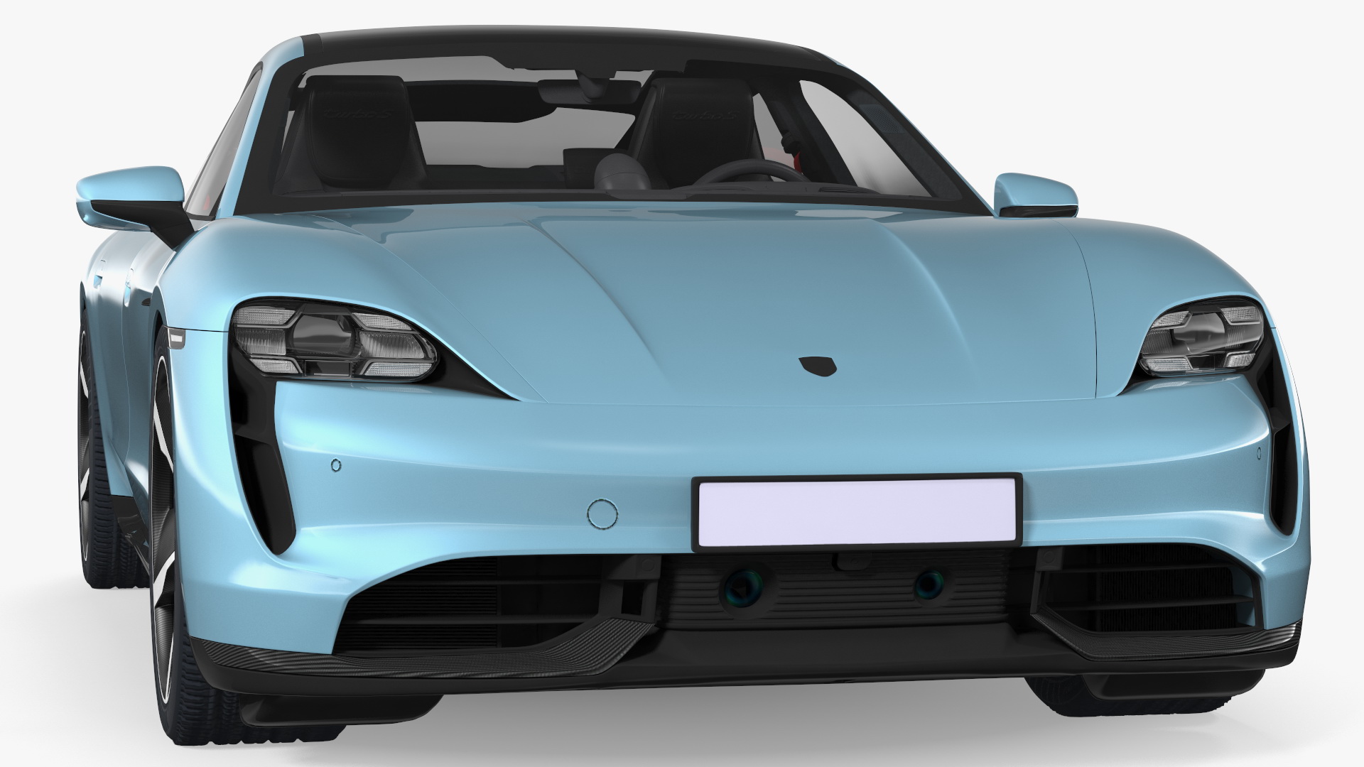3D Generic Electric Sport Car Blue Rigged model
