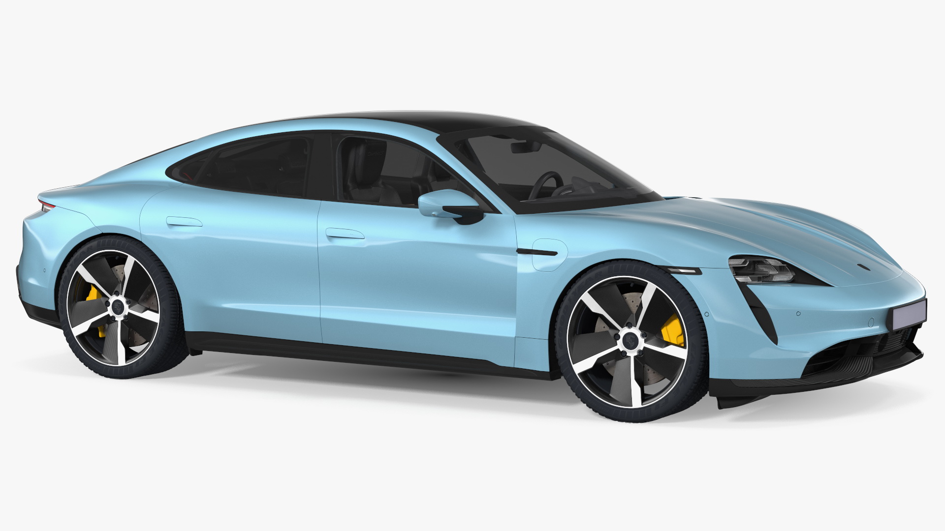 3D Generic Electric Sport Car Blue Rigged model