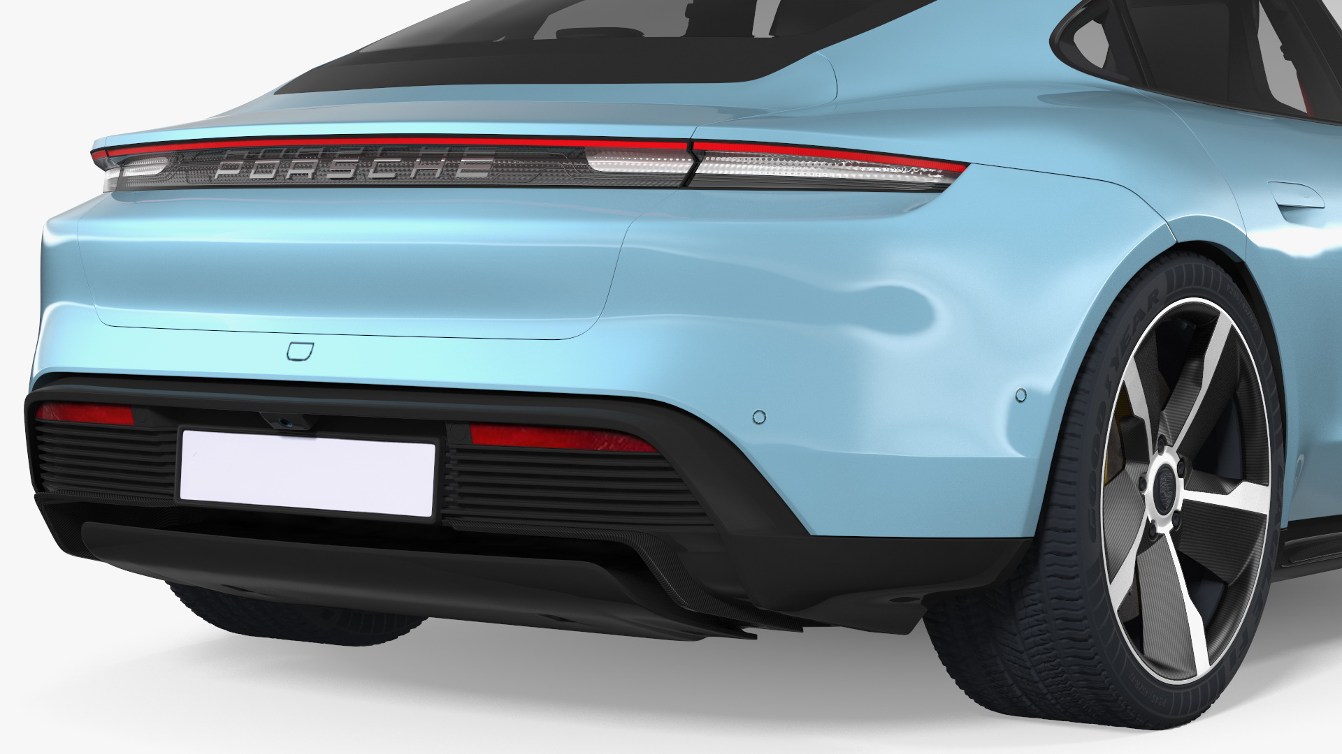 3D Generic Electric Sport Car Blue Rigged model