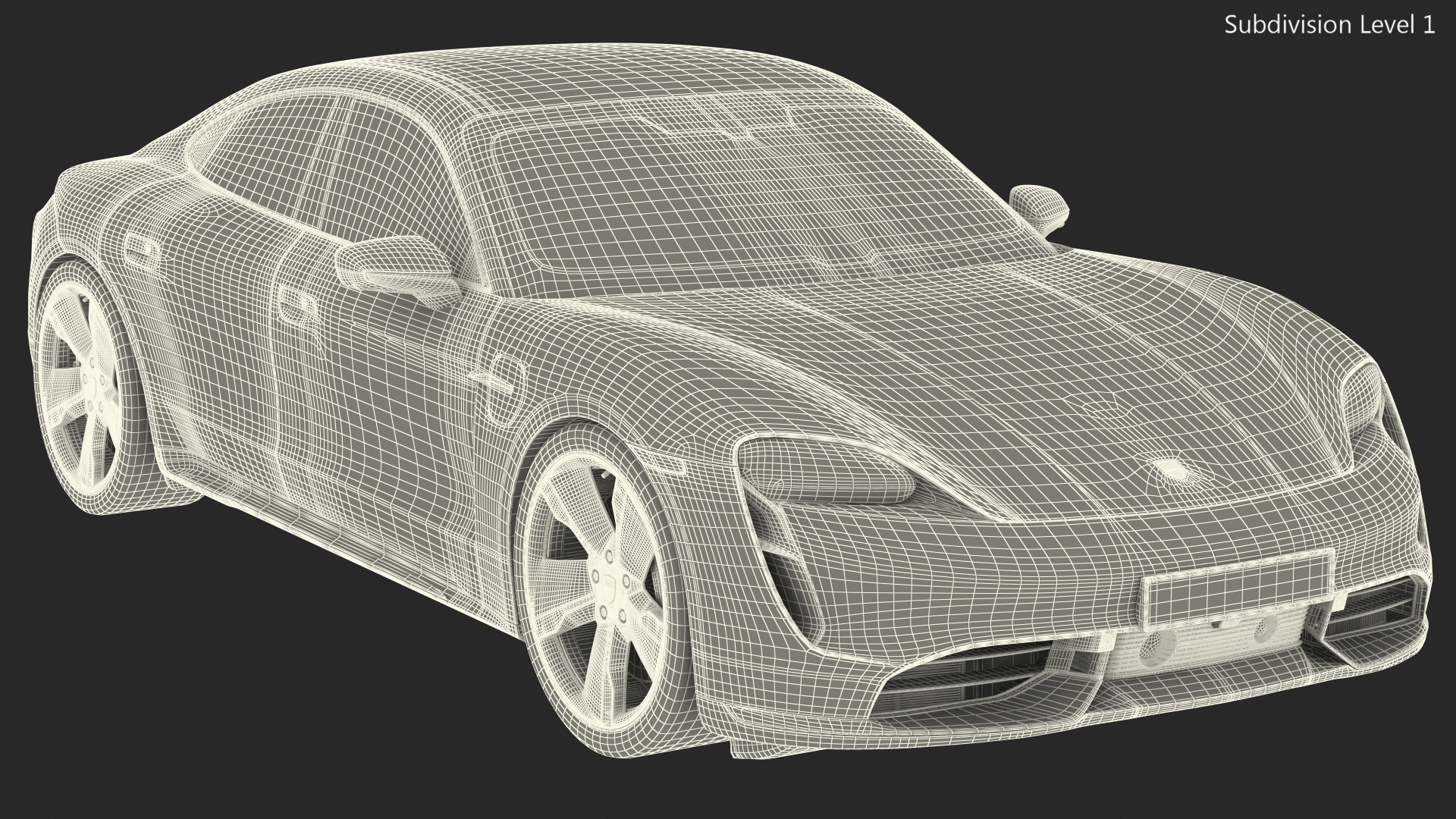 3D Generic Electric Sport Car Blue Rigged model