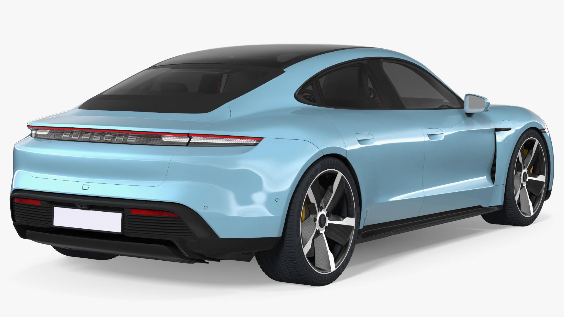 3D Generic Electric Sport Car Blue Rigged model