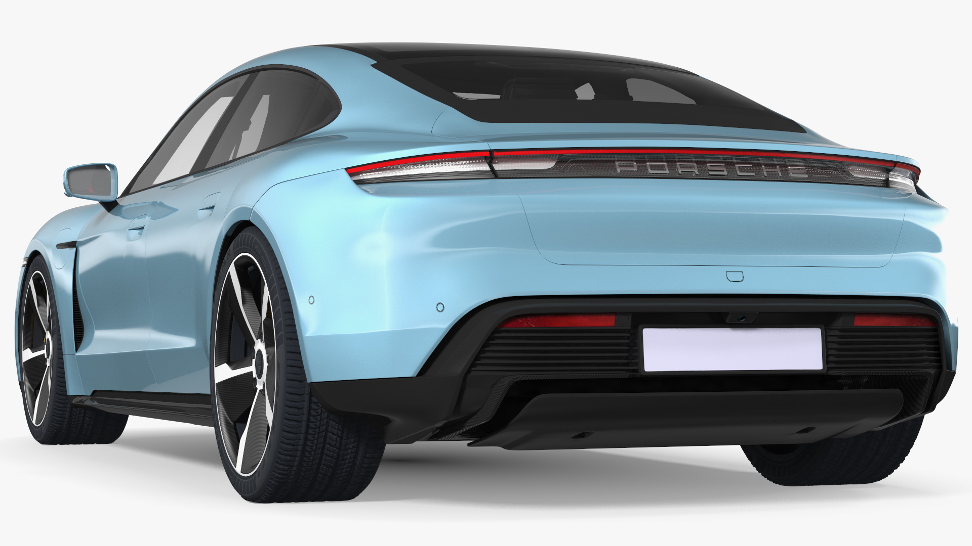 3D Generic Electric Sport Car Blue Rigged model