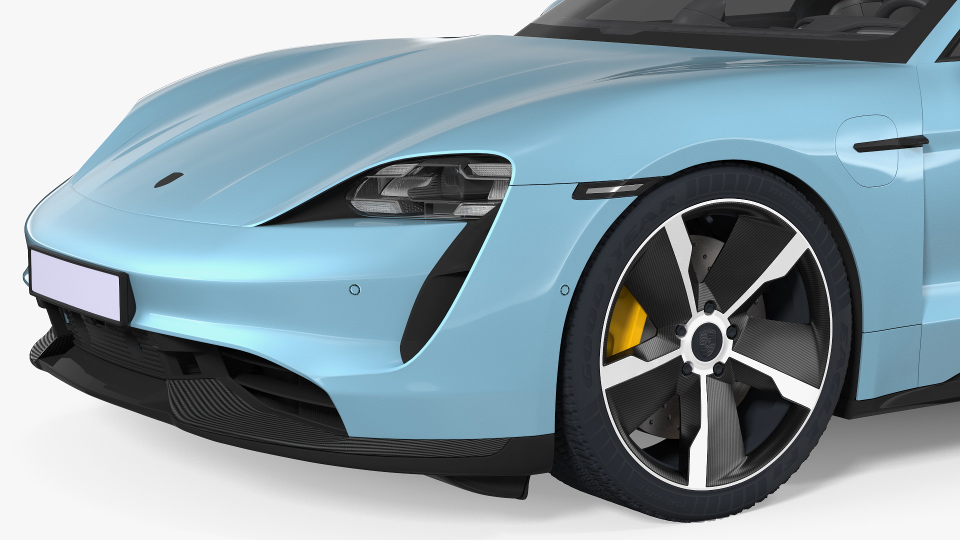 3D Generic Electric Sport Car Blue Rigged model