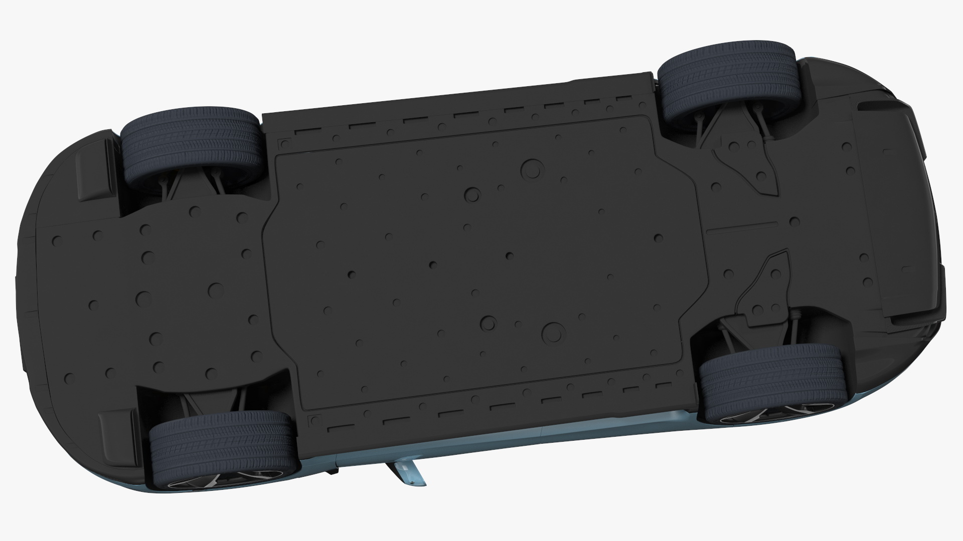 3D Generic Electric Sport Car Blue Rigged model