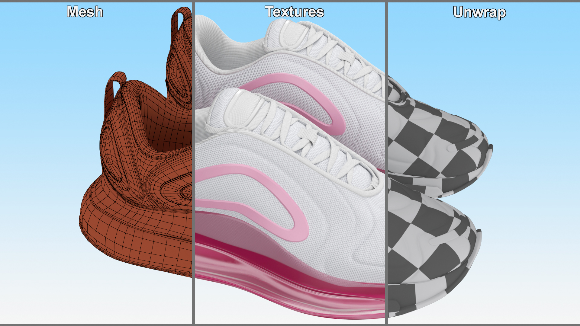 Sport Sneakers Pink Rise 3D model