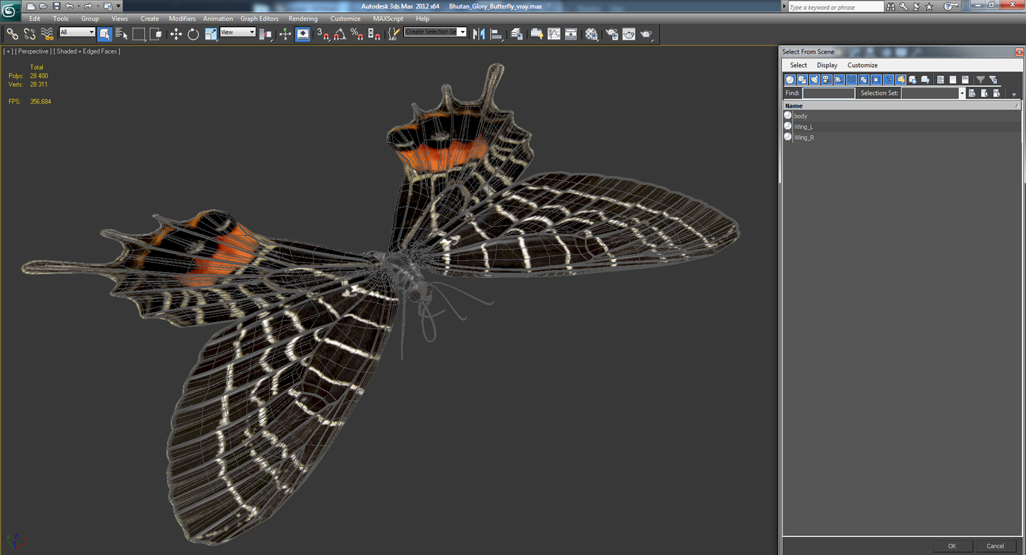 Bhutan Glory Butterfly 3D