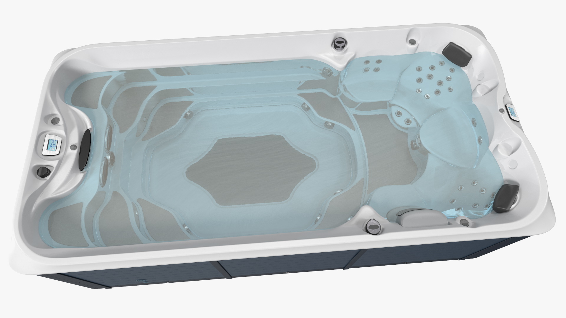 Spa Hot Tub with Water 3D