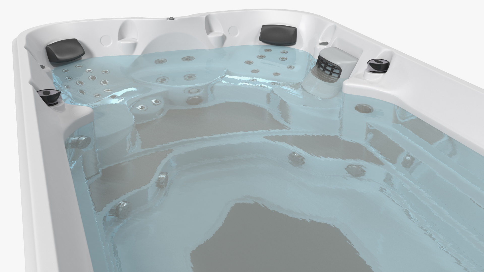 Spa Hot Tub with Water 3D
