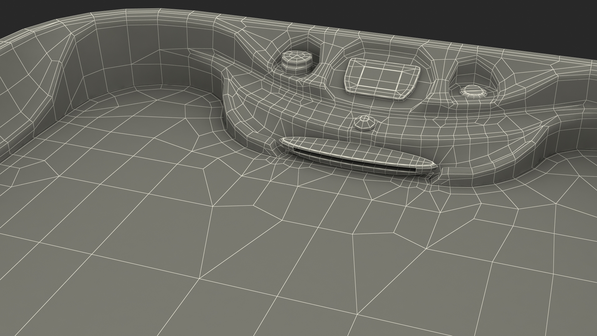 Spa Hot Tub with Water 3D