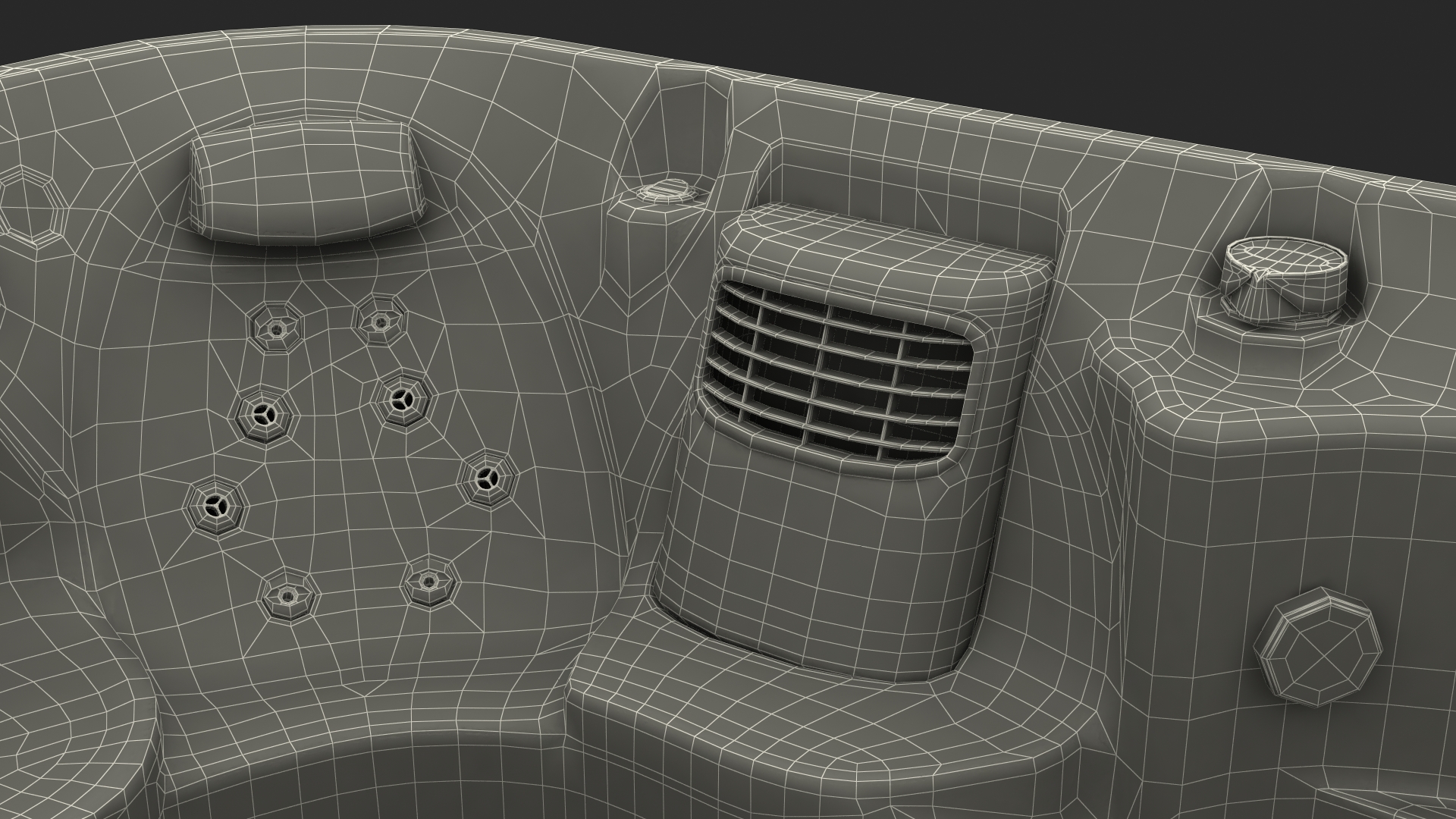 Spa Hot Tub with Water 3D