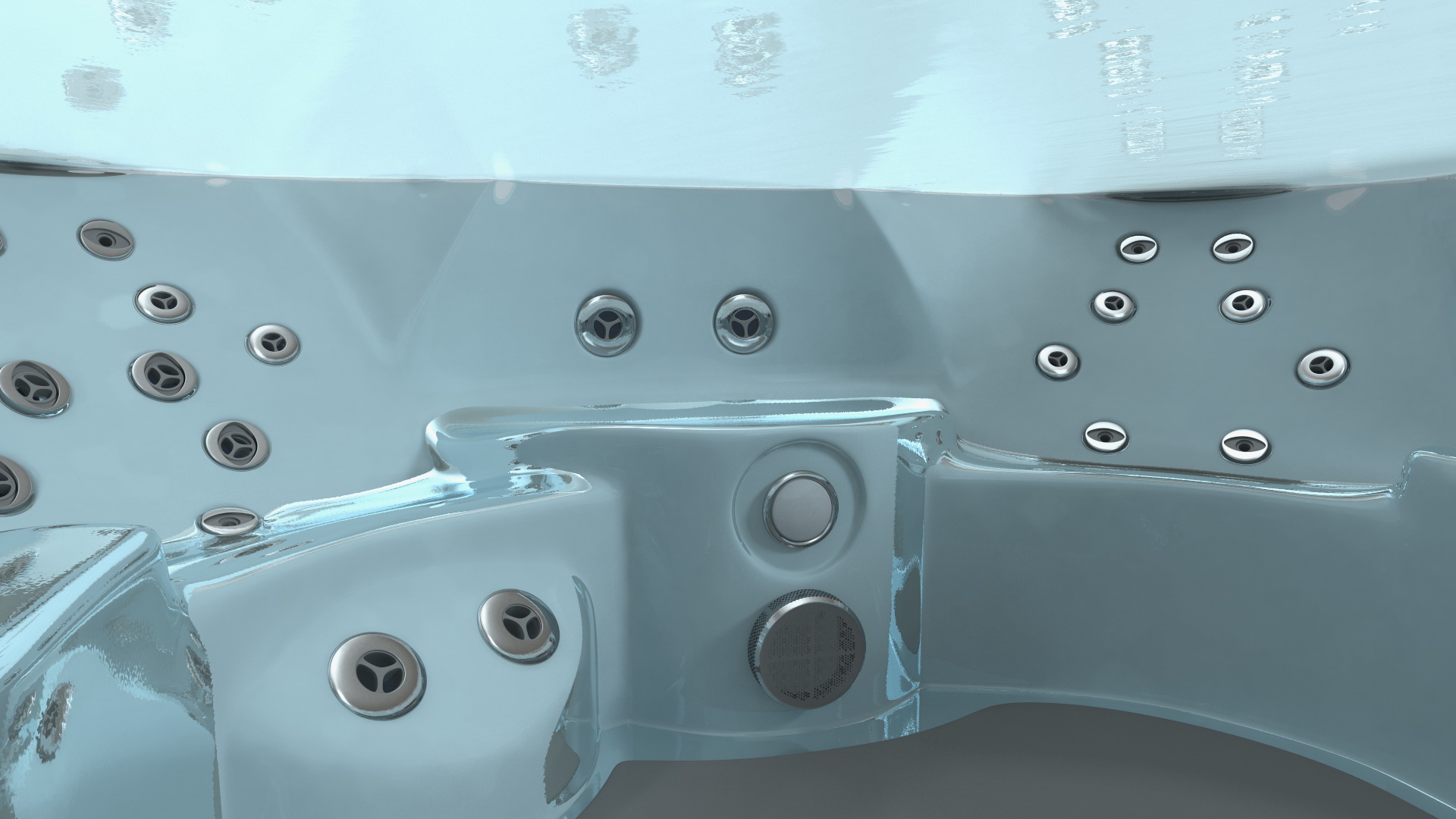 Spa Hot Tub with Water 3D