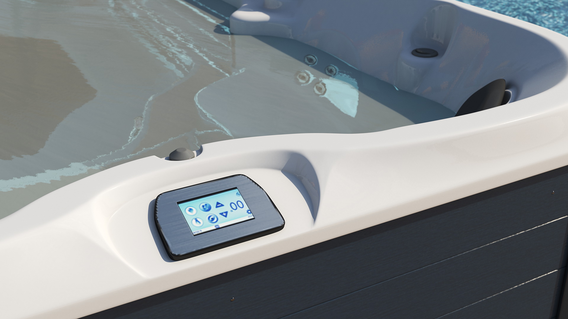 Spa Hot Tub with Water 3D