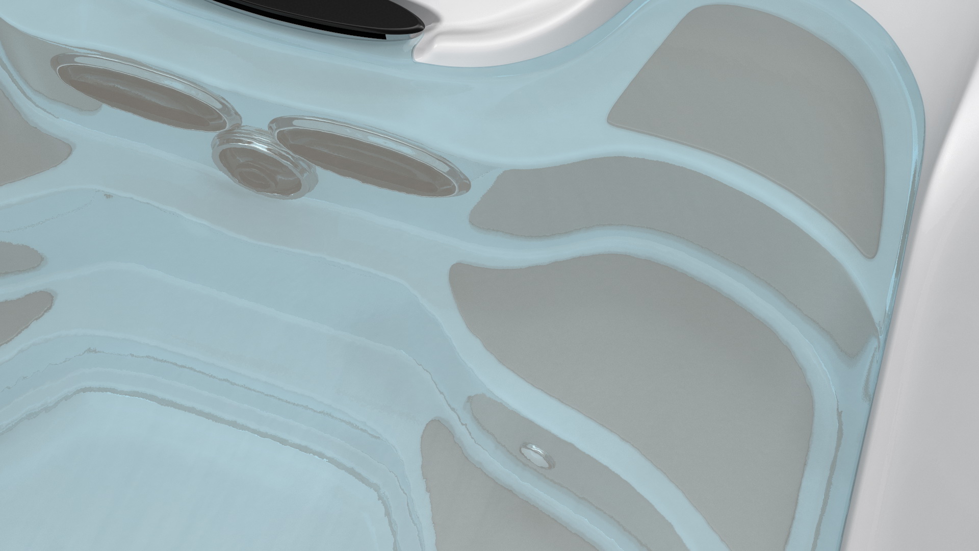 Spa Hot Tub with Water 3D