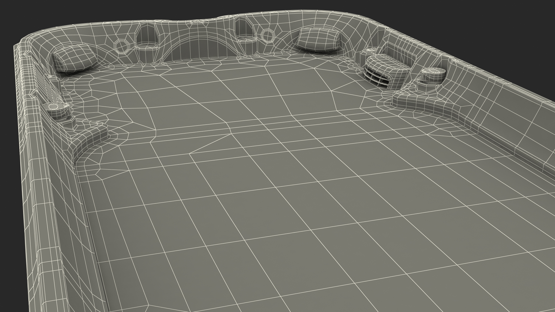 Spa Hot Tub with Water 3D