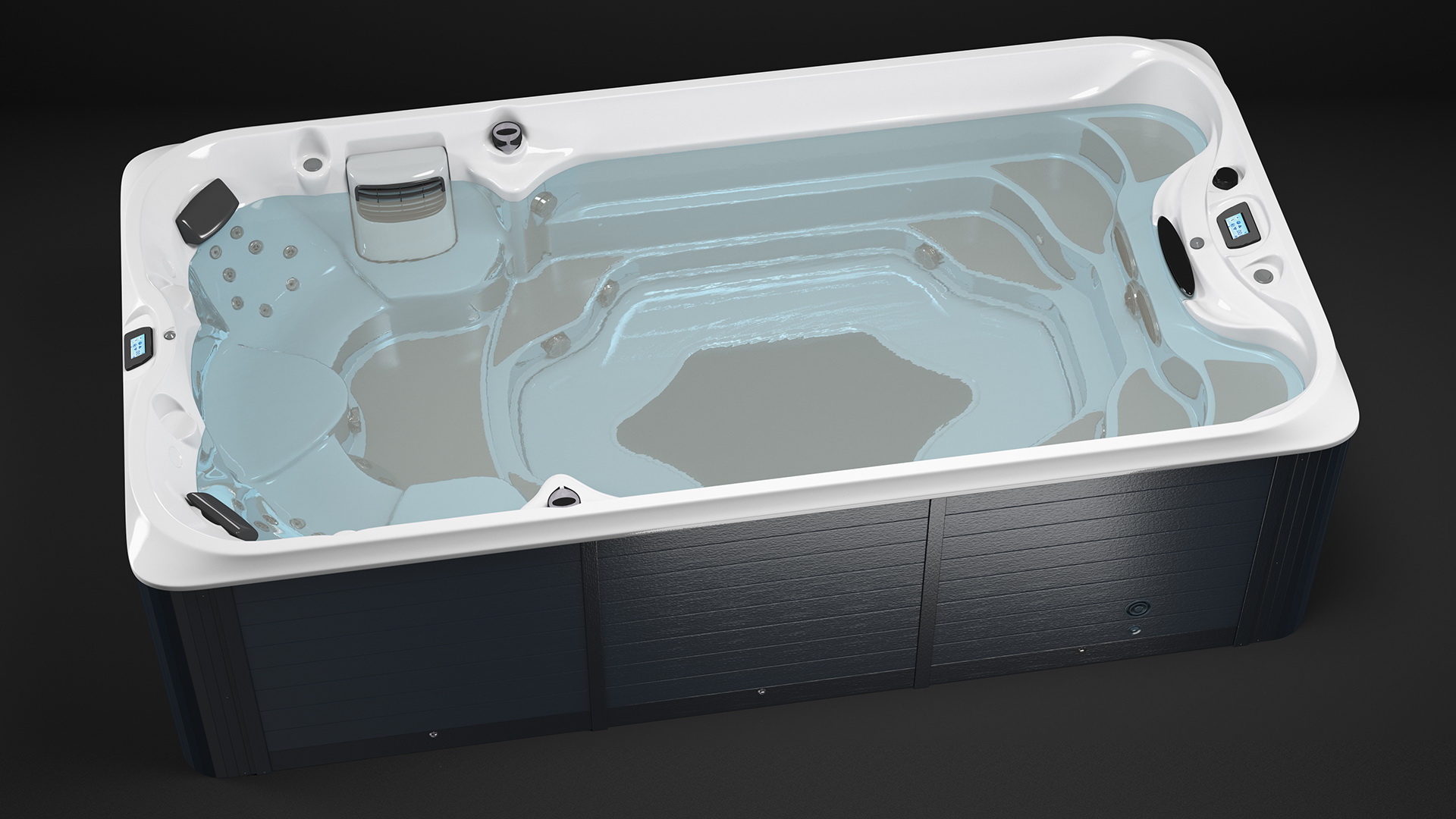 Spa Hot Tub with Water 3D