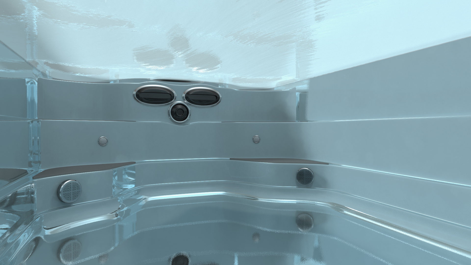 Spa Hot Tub with Water 3D