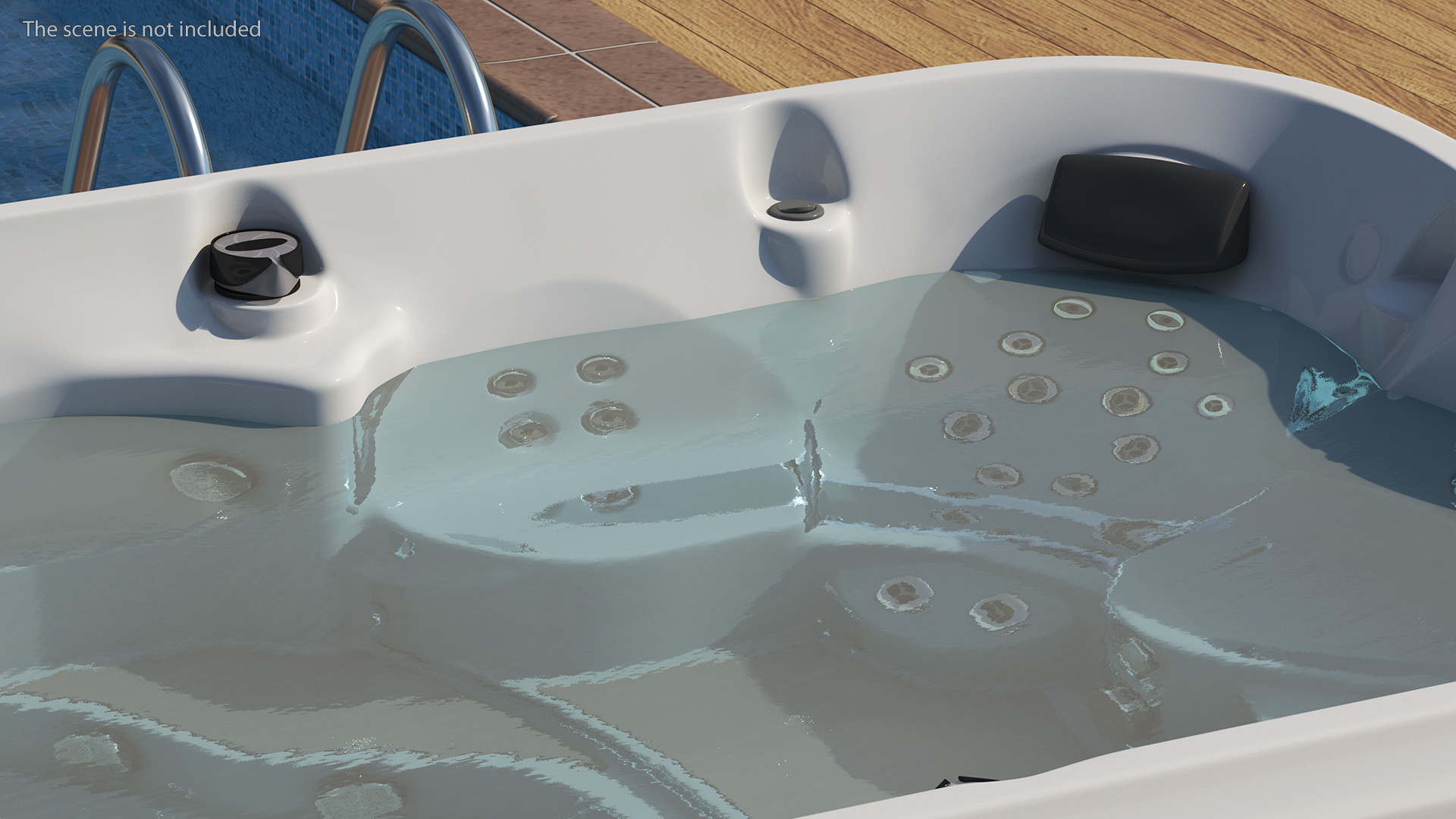 Spa Hot Tub with Water 3D