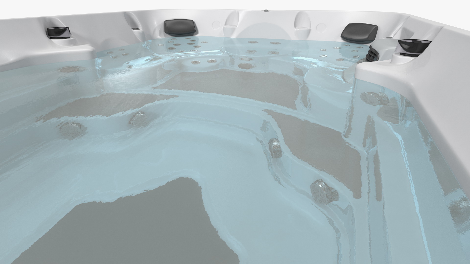 Spa Hot Tub with Water 3D