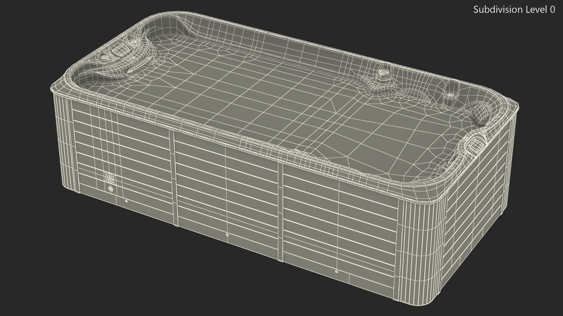 Spa Hot Tub with Water 3D