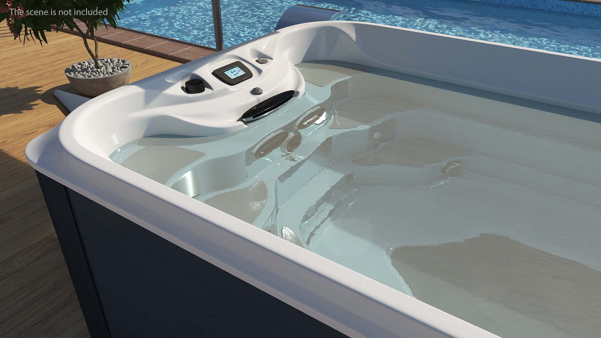 Spa Hot Tub with Water 3D
